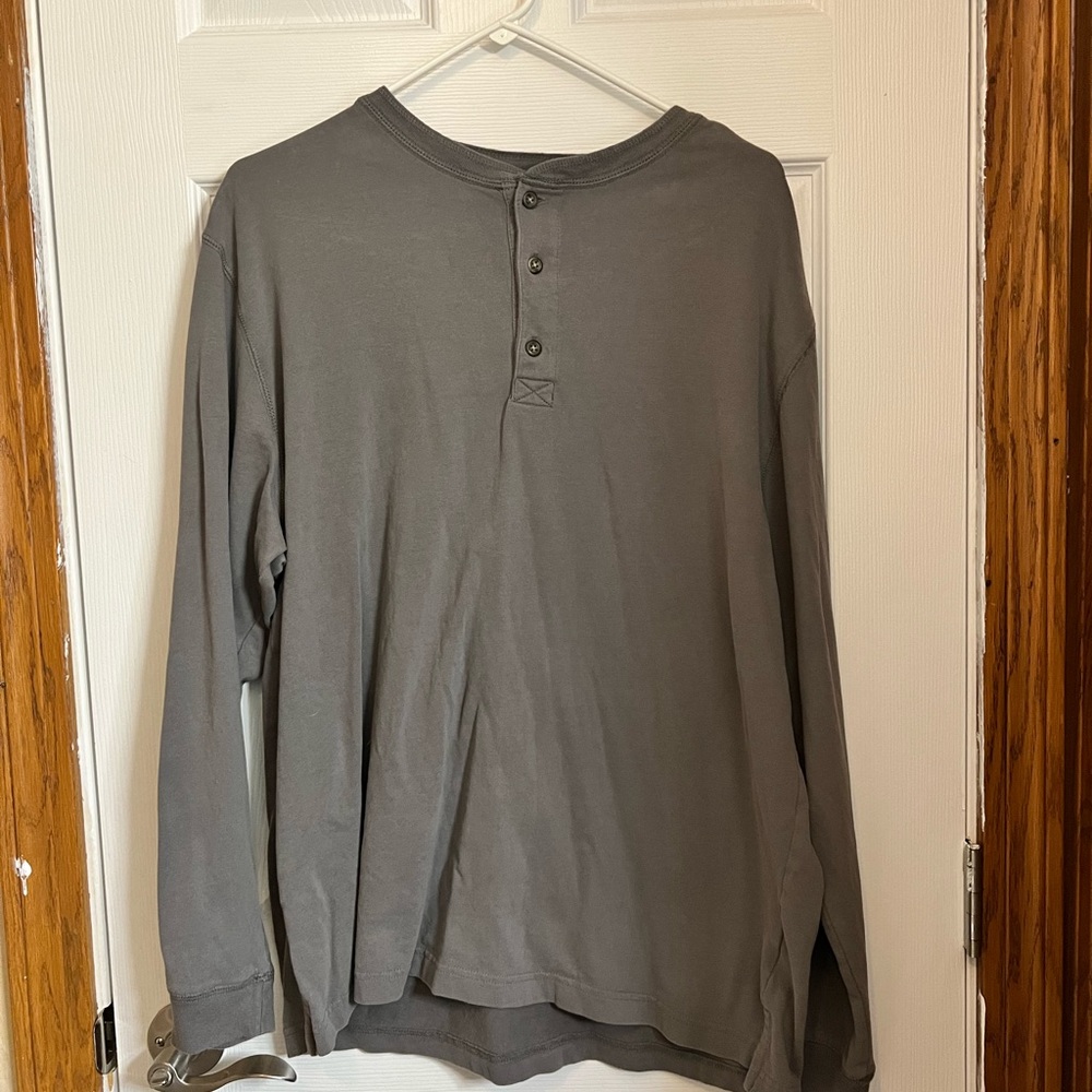 Mens gray Henley shirt